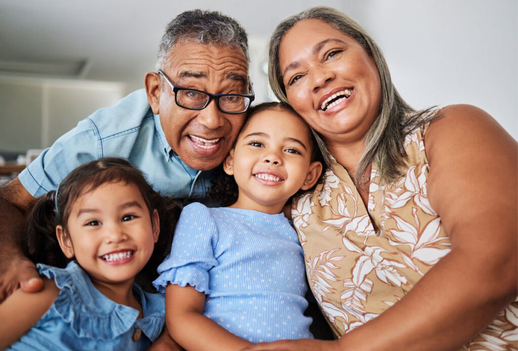 Grandparents and grandchildren enjoying time together