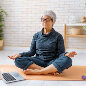 Woman meditating