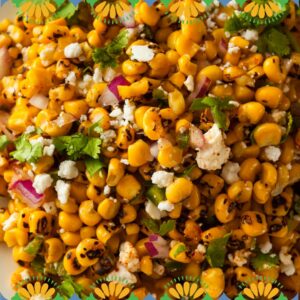 Charred corn, creamy feta, and a squeeze of lime! This zesty, kidney-friendly and heart-healthy Mexican Street Corn Salad is bursting with flavor in every bite.